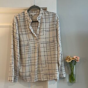 Prologue White and Black Patterned Blouse 🤍